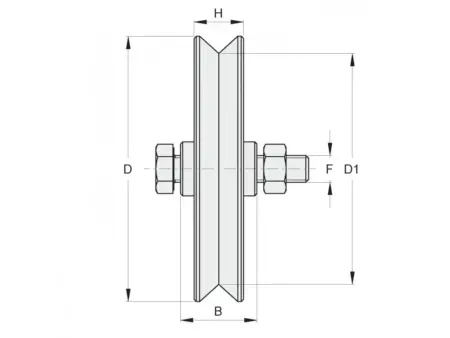 ROLA ZINCATA CU RULMENT 100mm-200kg-SINA V