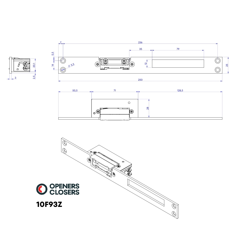 Desen Tehnic - Yala Electromagnetica Openers Closers