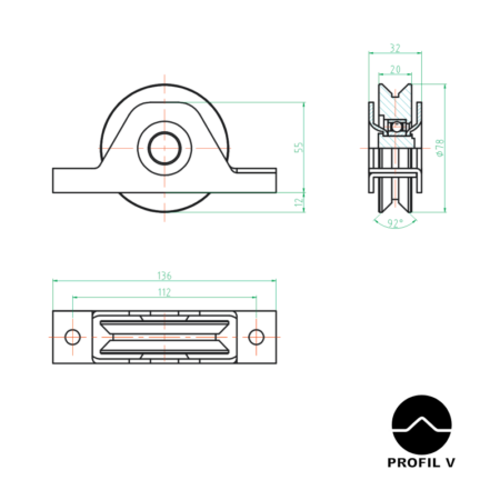 Rola_Semi_Ingropata_profil_V_Dimensiuni