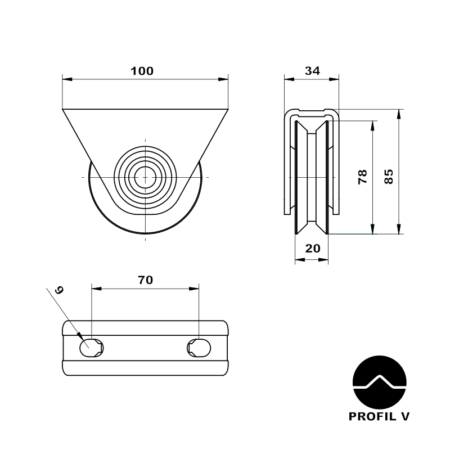 Rola_aplicata_V_80_mm_Dimensiuni de produs