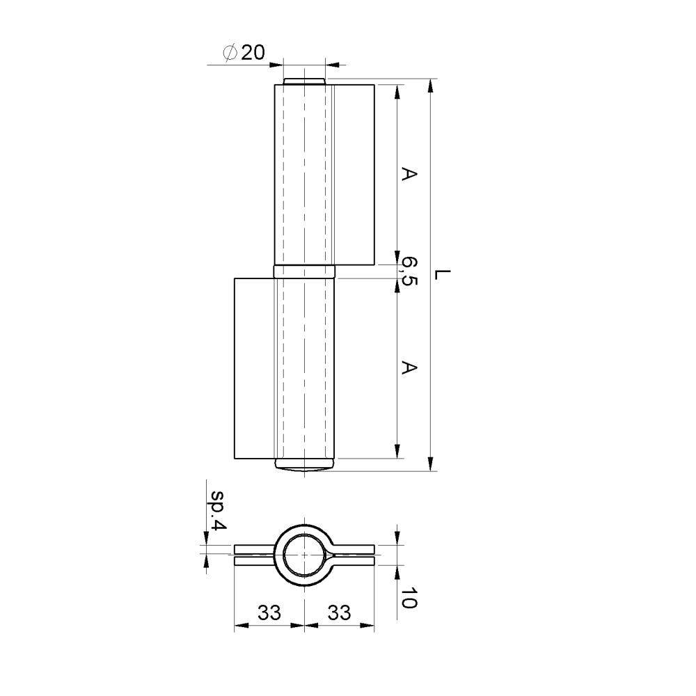 BALAMA SUDABILA CU RULMENT, 90mm Ø25 ,cod.150.90 - imagine 4